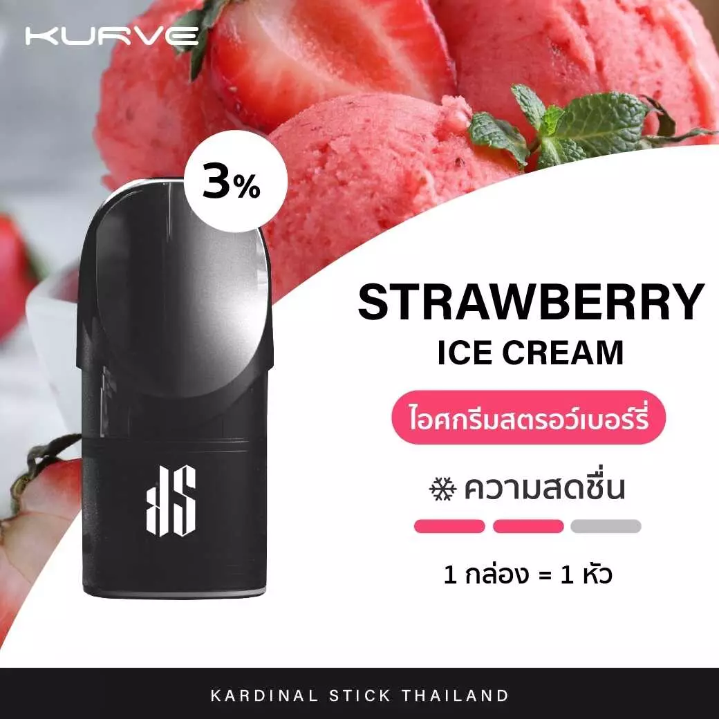 Kardinal Kurve Pod Strawberry Ice Cream